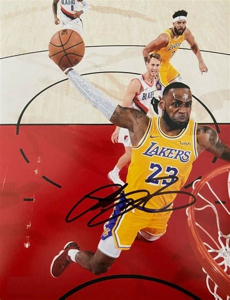 lebron james signed picture.